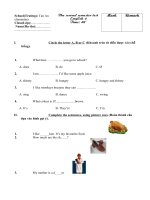 đề thi học kì 2 anh văn lớp 4,5