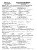 Đề khảo sát chất lượng môn Tiếng Anh ôn thi đại học số 34