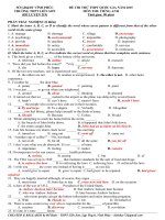 Đề thi thử THPT quốc gia môn Tiếng Anh số  219