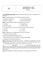 Đề kiểm tra 1 tiết lớp 9 môn Lịch sử lần 10