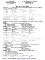 Đề thi thử THPT quốc gia môn Tiếng Anh số 10