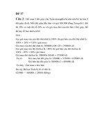 ĐỀ ÔN THI TỐT NGHIỆP MÔN TOÁN LỚP TIỂU HỌC BẮC NINH Đề 17