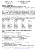 Đề thi thử THPT quốc gia môn Tiếng Anh số 14