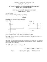 Đề thi tốt nghiệp cao đẳng nghề phần lý thuyết ngành điện tử công nghiệp đề số  (7)