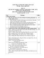 Đề thi tốt nghiệp cao đẳng nghề phần lý thuyết kèm đáp án ngành quản trị nhà hàng đề số  (19)