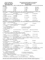 Đề khảo sát chất lượng môn Tiếng Anh ôn thi đại học số 27