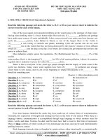 Đề thi thử THPT quốc gia môn Tiếng Anh số 405