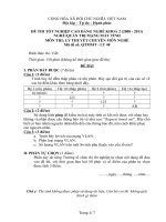 Đề thi tốt nghiệp cao đẳng nghề phần lý thuyết ngành quản trị máy tính đề số  (42)