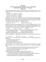 đề thi thử đại học môn sinh các trường THPT trên toàn quốc đề số  (13)