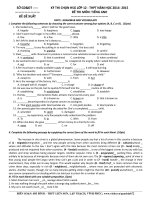 Đề thi học sinh giỏi Tiếng Anh lớp 12 số 18