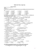 kiểm tra 1 tiết lần 2 HKI tiếng  Anh lớp 11