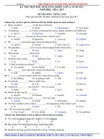 Đề luyện thi hoc sinh giỏi môn Tiếng Anh lớp 6 số 35