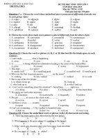 Đề thi học sinh giỏi, kiểm tra tiếng anh lớp 9 sưu tầm tham khảo ôn thi (65)