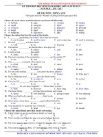 Đề luyện thi hoc sinh giỏi môn Tiếng Anh lớp 6 số 30