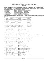 đề thi thử tiếng anh đại học các trường THPT chuyên trên toàn quốc đề số (14)