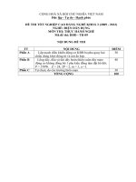 Đề thi tốt nghiệp cao đẳng nghề phần thực hành ngành điện dân dụng đề số  (9)