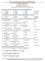 Đề luyện thi hoc sinh giỏi môn Tiếng Anh lớp 6 số 25