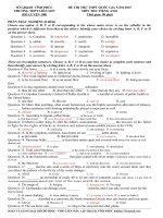 Đề thi thử THPT quốc gia môn Tiếng Anh số 108