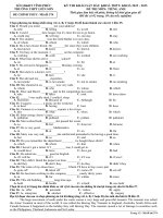 Đề khảo sát tiếng anh lớp 10 số 3