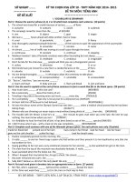 Đề thi học sinh giỏi Tiếng Anh lớp 10 số 24