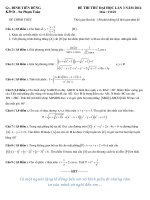 đề thi thử đại học môn toán lần 3 năm 2014 thầy Đinh Tiến Dũng