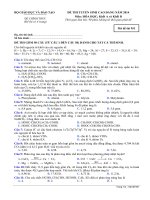 Đề thi thử đại học môn hóa năm 2015 (2)