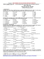 Đề luyện thi học sinh giỏi Tiếng Anh lớp 8 số 51