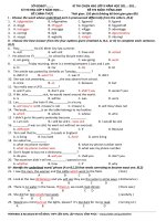 Đề luyện thi học sinh giỏi tiếng Anh lớp 9 số 14