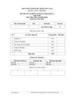 Ngân hàng đề thi tốt nghiệp phần thực hành ngành công nghệ ô tô đề số  (46)