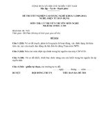 Đề thi tốt nghiệp cao đẳng nghề phần lý thuyết ngành điện tử dân dụng đề số  (3)