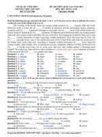 Đề thi thử THPT quốc gia môn Tiếng Anh số 308