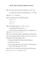 ĐỀ ÔN THI VÀO LỚP 10 MÔN TOÁN SỐ 4