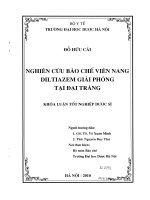 Nghiên cứu bào chế viên nang diltiazem giải phóng tại đại tràng