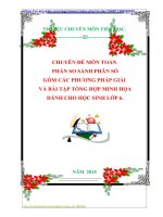 CHUYÊN ĐỀ MÔN TOÁN  PHẦN SO SÁNH PHÂN SỐ GỒM CÁC PHƯƠNG PHÁP GIẢI  VÀ BÀI TẬP TỔNG HỢP MINH HỌA  DÀNH CHO HỌC SINH LỚP 6.
