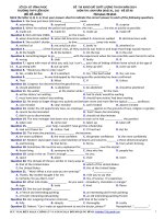 Đề khảo sát chất lượng môn Tiếng Anh lớp 12 ôn thi đại học số 90