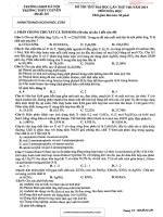 Đề thi khảo sát thi chuyên Đại học SPHN hóa 2014 lần 8
