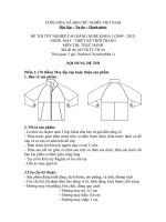 bộ đề thi tốt nghiệp thực hành ngành may và thiết kế thời trang cao đẳng nghề đề số  (42)