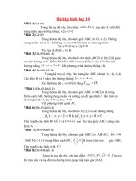 Một số đề thi môn Toán tọa độ lớp 10