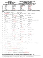 Đề luyện thi học sinh giỏi tiếng Anh lớp 9 số 15