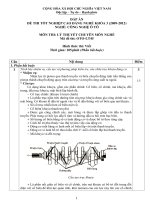 Đề thi tốt nghiệp cao đẳng nghề phần lý thuyết ngành công nghệ ô tô đề số  (45)
