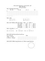 Kiểm tra định kì giữa học kì 2 Môn Toán lớp 1