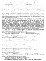 Đề khảo sát chất lượng môn Tiếng Anh lớp 12 ôn thi THPT Quốc gia số 223