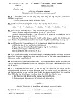 Đề thi học sinh giỏi môn hoá học lớp 9 các sở năm gần đây (33)