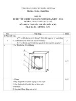 ĐỀ thi tốt nghiệp cao đẳng nghề ngành lắp đặt thiết bị cơ khí phần lý thuyết và đáp án mã   (11)