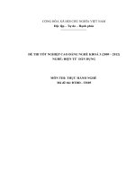 Đề thi tốt nghiệp cao đẳng nghề phần thực hành ngành điện tử dân dụng đề số  (5)