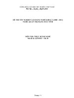 Đề thi tốt nghiệp cao đẳng nghề phần thực hành ngành quản trị máy tính đề số  (36)