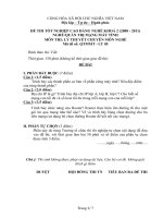 Đề thi tốt nghiệp cao đẳng nghề phần lý thuyết ngành quản trị máy tính đề số  (49)