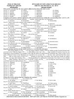 Đề khảo sát chất lượng môn Tiếng Anh ôn thi đại học số  79