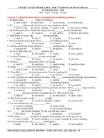 Đề luyện thi hoc sinh giỏi môn Tiếng Anh lớp 6 số 40