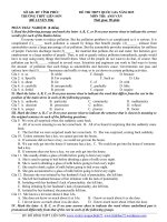 Đề thi thử THPT quốc gia môn Tiếng Anh số 286